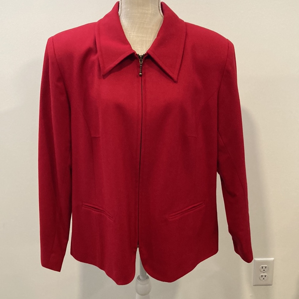 Sag Harbor wool zip-up jacket 18W